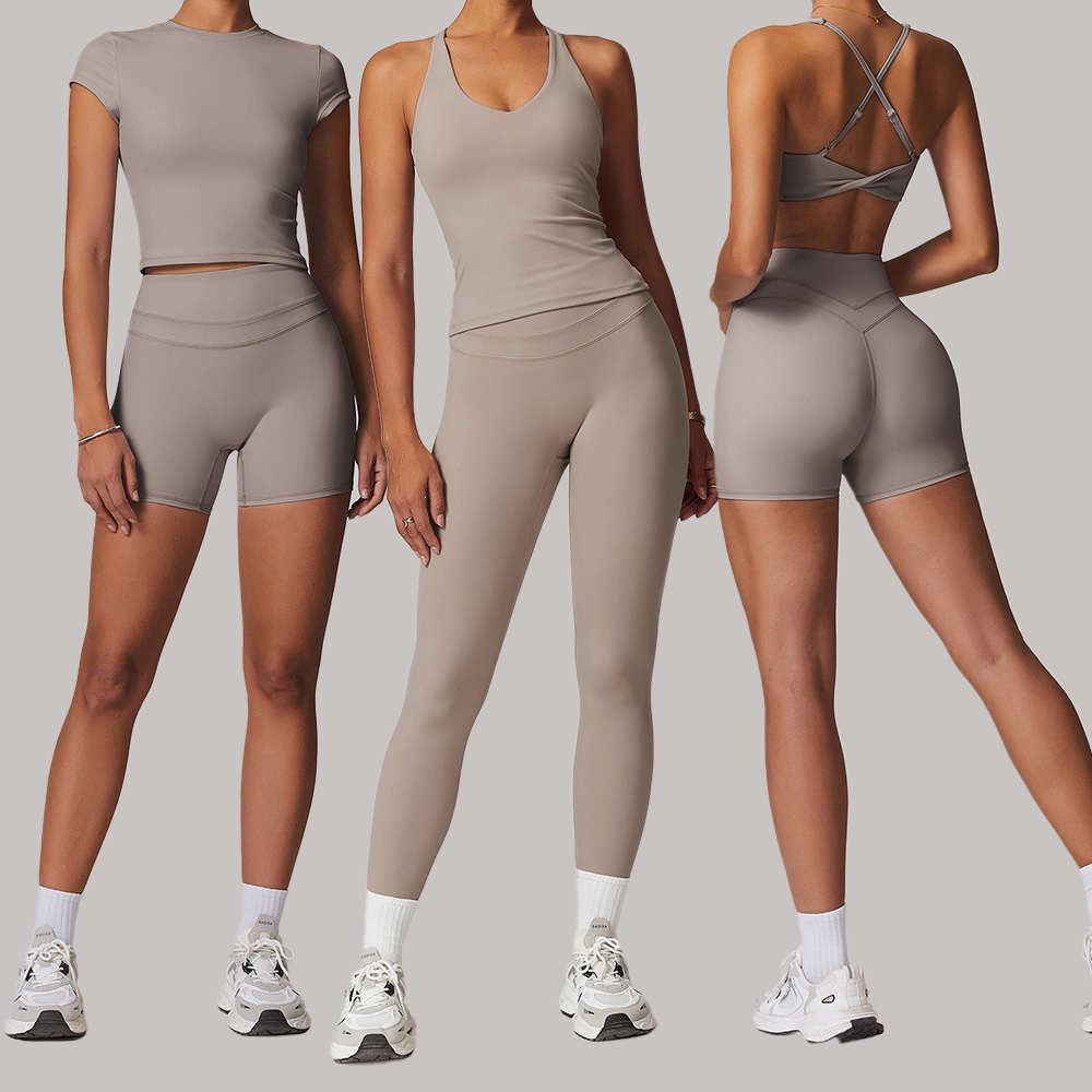 핫세일 하이웨이스트 스트레치 요가 세트 헬스복 피트니스 여성 스포츠 의류 운동 헬스 피트니스 슈트